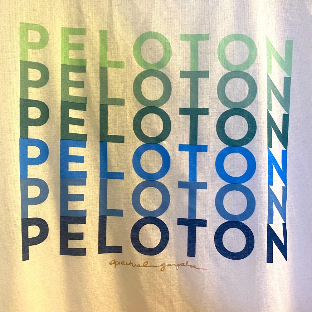 EUC Spiritual Gangster Peloton White XL Tank